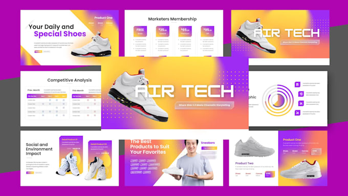 design an investor pitch deck for funding or business growth