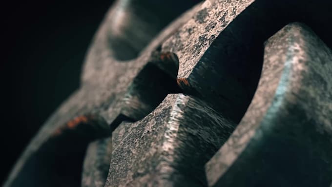 create 3d grunge rock logo intro