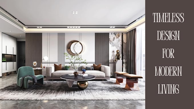 create living room interior photo realistic 3d cgi rendering