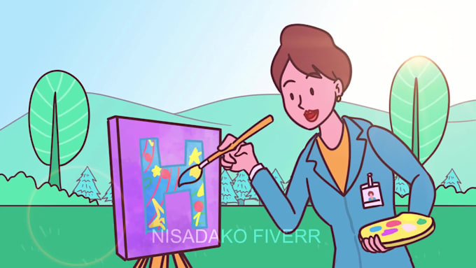 create 2d cartoon animation stickman for you