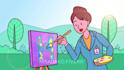 create 2d cartoon animation stickman for you