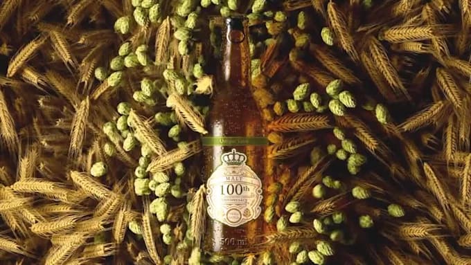 a video animated bottle labels mockup beer, wine