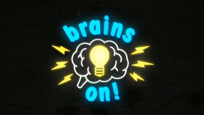 create stunning neon sign logo intro animation video