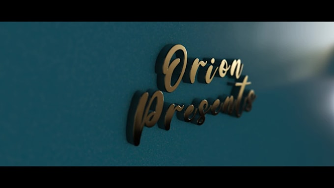 create custom 3d metal logo intro