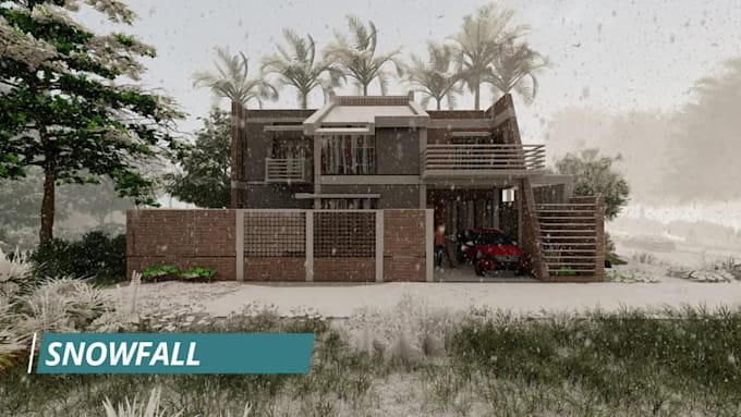 do high quality photorealistic exterior render architecture building