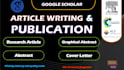 do scientific research article writing and support