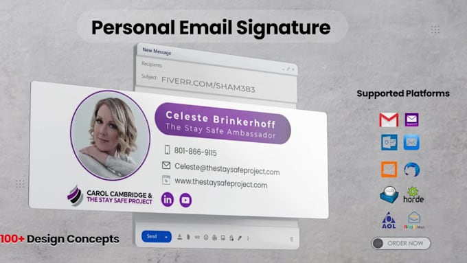 design html email signature or animated email signature outlook gmail iphone