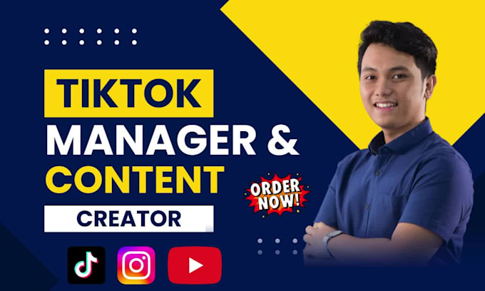 be your tiktok manager and tiktok content creator