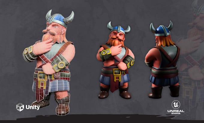 create 3d character and assets for video games