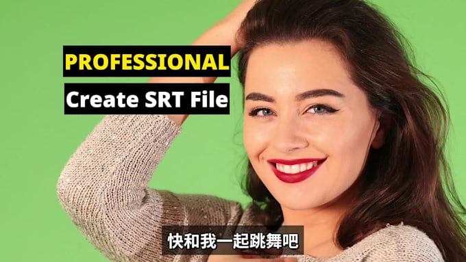 create chinese srt vtt subtitle file for video