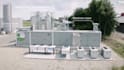 create 3d industrial animation factory engineering process and renewable energy