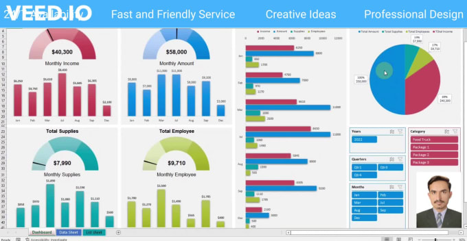 Create excel dashboard, pivot table, charts with slicer by Bilal0000 ...