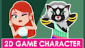 create 2d game character, for unity mobile game, concept art