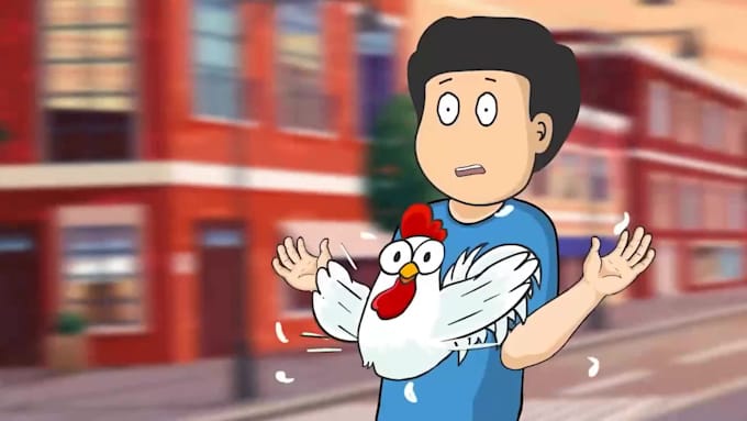 make 2d character animation, cartoon and explainer video