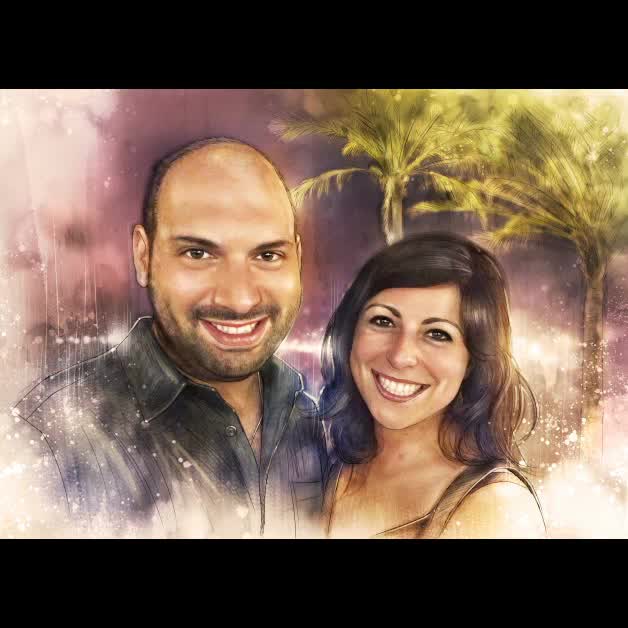 paint you in watercolour style