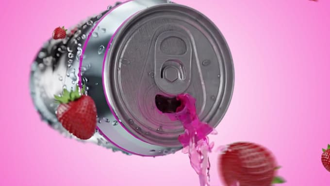 do 3d beverages animation for amazon and shopify store owner