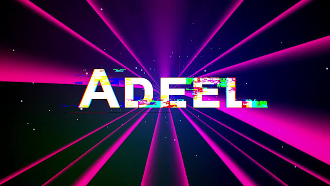 do amazing glitch logo animation for vj loop