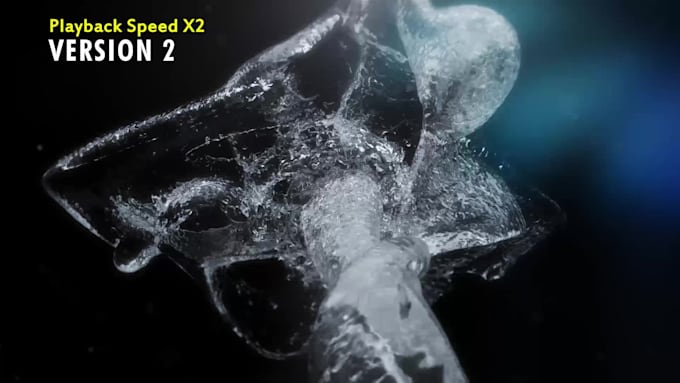 make liquid water splash logo intro animation