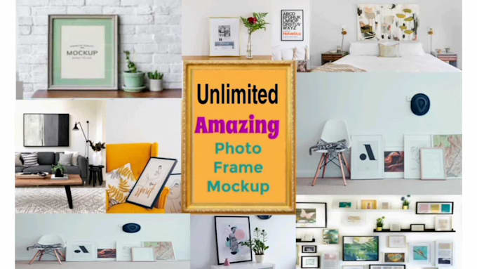 put your photos and art into unique, eye catching frame mockups