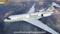 put your logo on a luxury business jet airplane video