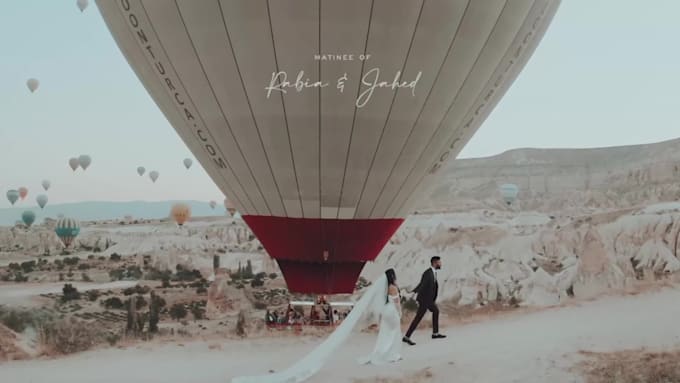 do cinematic wedding video editing or wedding promo