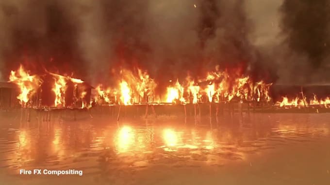 create realistic houdini fx simulations, explosions, fire, smoke, destruction