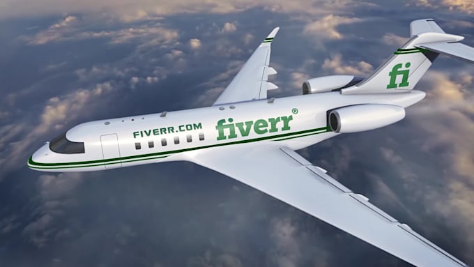 add your logo on a business plane video