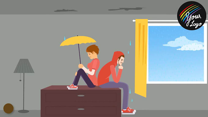 do roof repair, damage, and installation 2d animated video