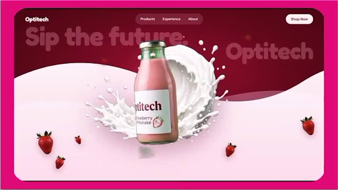 create a cinematic scroll 3d animated website with parallax effects
