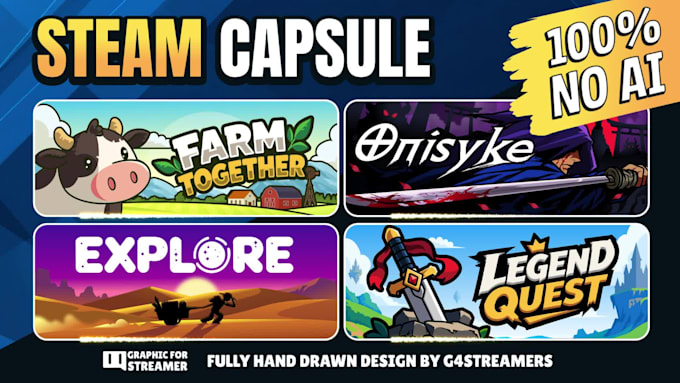 create custom steam capsule art and game key art for your indie game