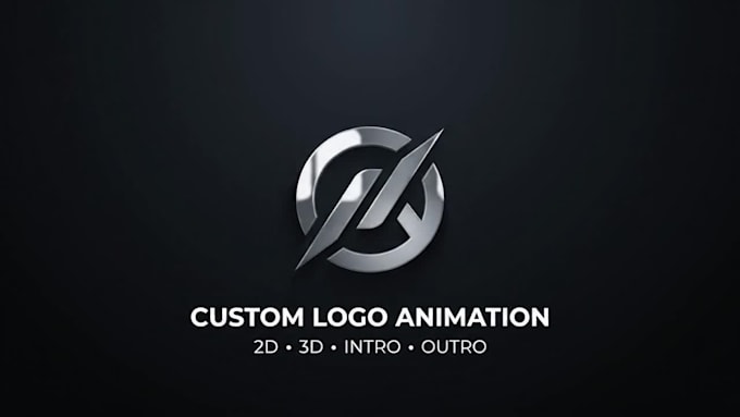 create custom animated logo animation 3d intro and outro video