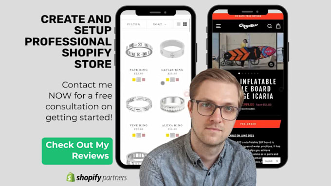 create professional shopify dropshipping store, website