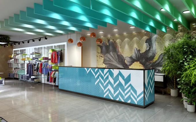 do interior design shop , kiosk, and millwork drawing