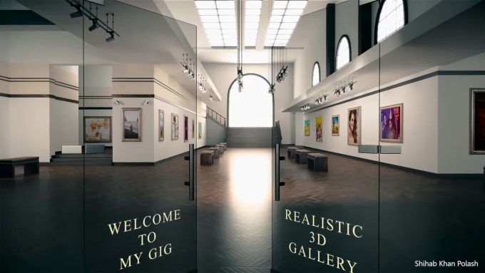 Slideshow with 3D Art Gallery