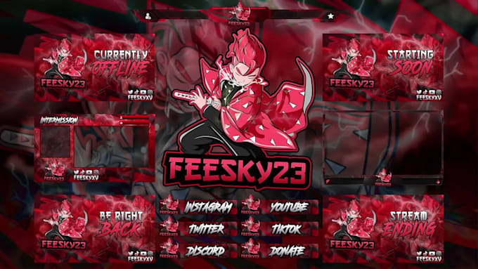 create a twitch, kick overlay, and logo for your stream