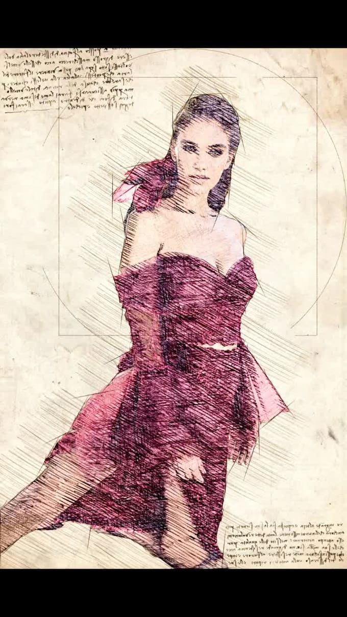 create a da vinci inspired sketch from your photo