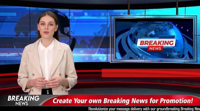 make a breaking news video with ai spokesperson