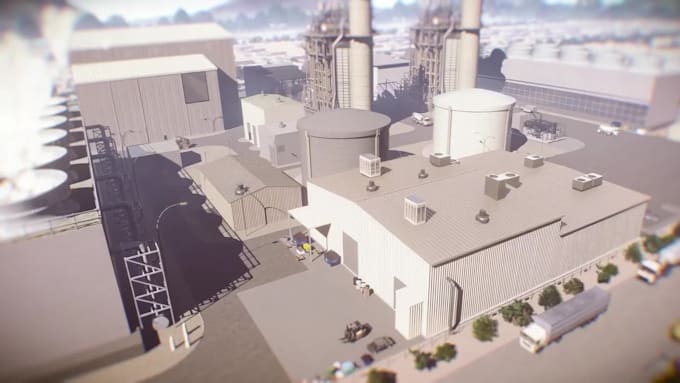 create industrial 3d animation, factory and plant walkthrough