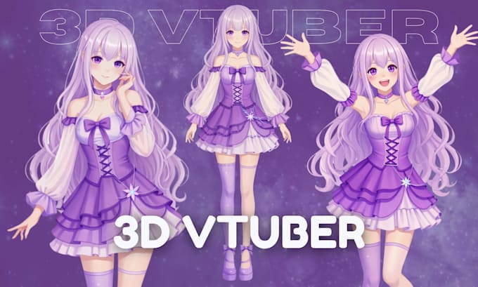 create custom anime 3d vtuber and vroid character models