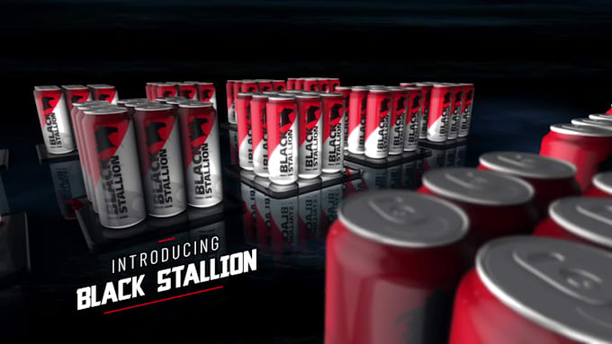 create animation for energy drink, product ads, commercial video product