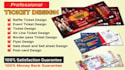 design event ticket, ticket, raffle ticket for any event 4hrs