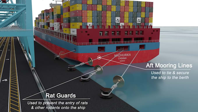 do 3d cargo ships maritime port operation oil gas and industrial animation video