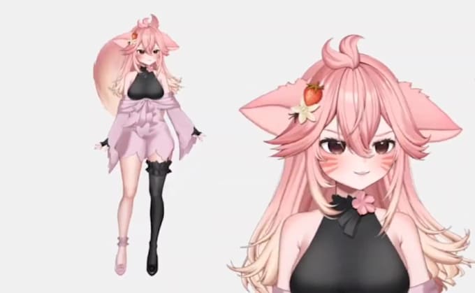 design and rig live2d vtuber model, vtuber rigging 2d vtuber model in live2d