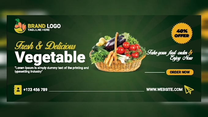 design stunning facebook cover, ads banner for social media