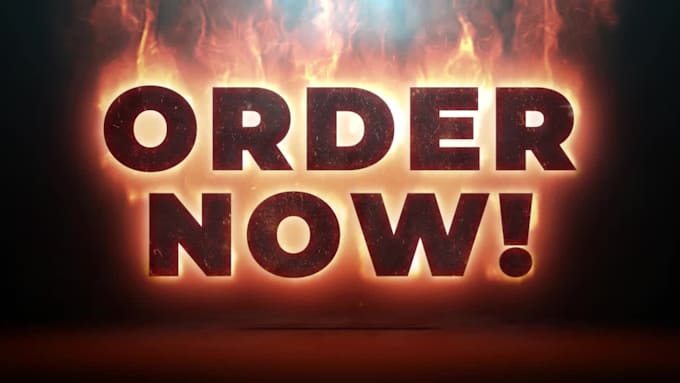 do 3d burning fire flame logo animation for your brand