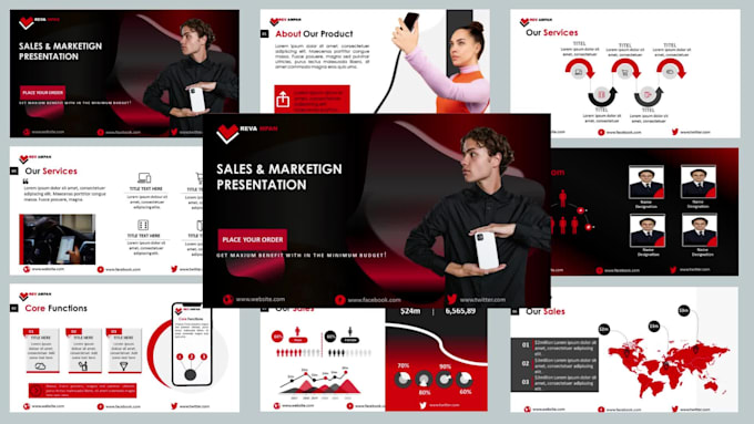 design sales deck business ppt or pitch deck template