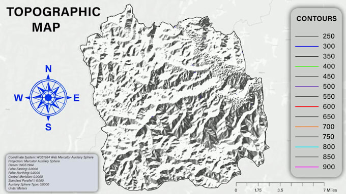 Topographic, elevation, contour, dem mapping by Naveedgis | Fiverr