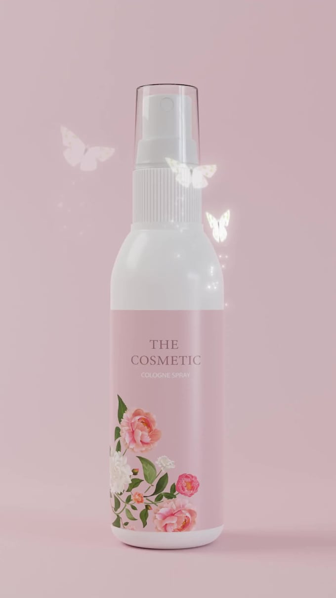 create 3d animation 3d cosmetic animation 3d skincare video