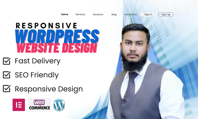 build responsive wordpress, woo commerce website designs