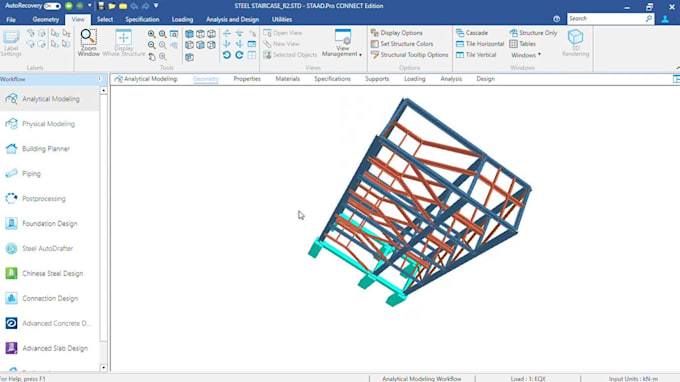 do structural design and analysis of steel staircase